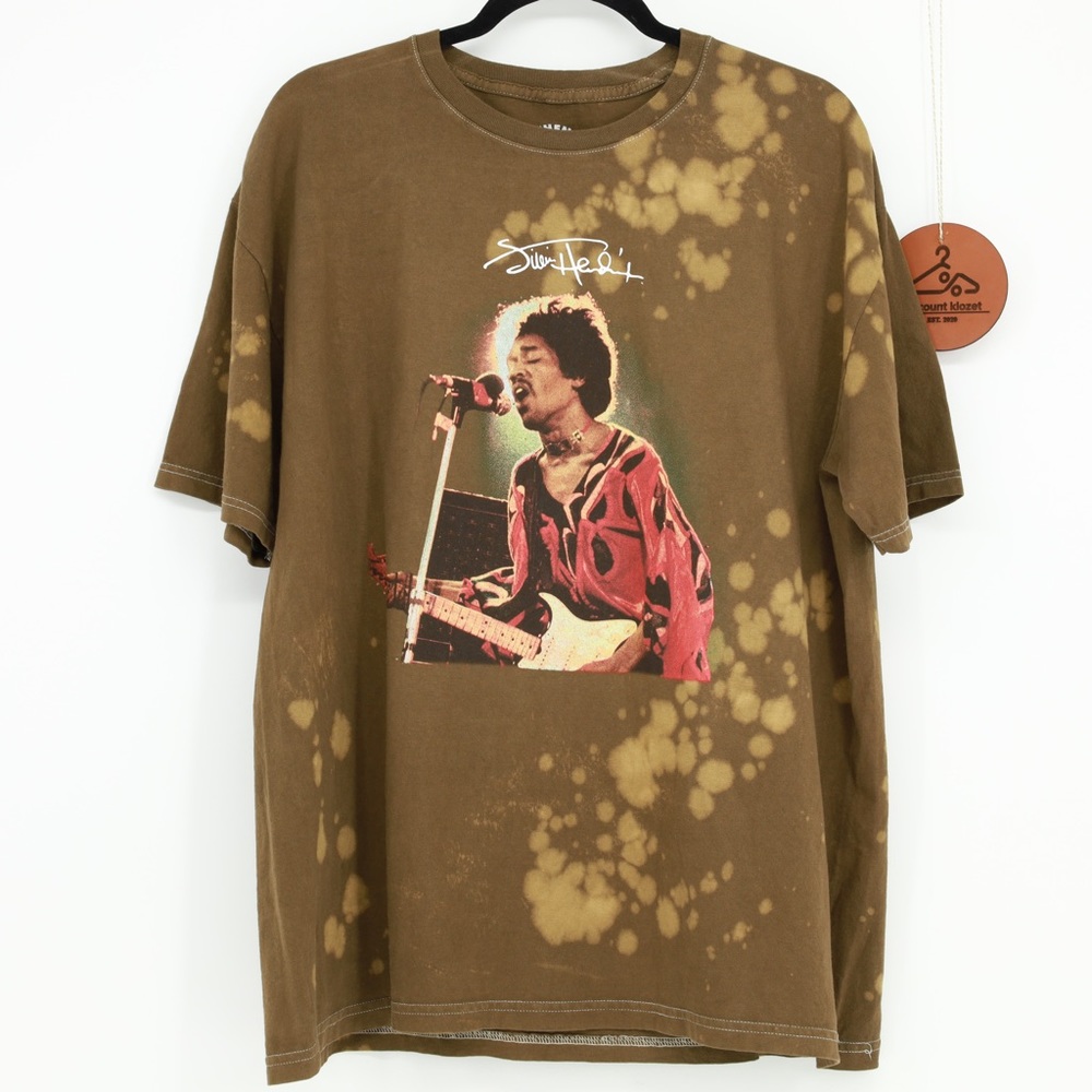 JIMI HENDRIX‎ Bleach Crewneck T-Shirt